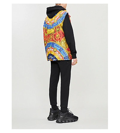 Shop Moschino Graphic-pattern Nylon Gilet In Fantasy One Colour