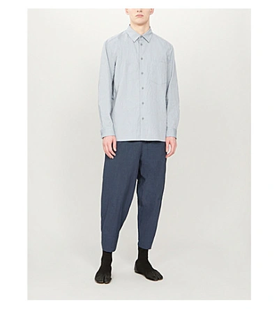 Shop Toogood Acrobat Washed Cotton Trousers In River