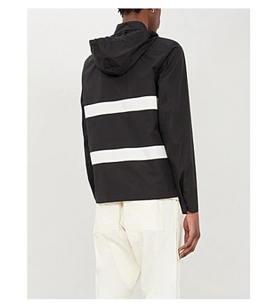 Shop Craig Green Hooded Panelled Cotton Shirt In Black