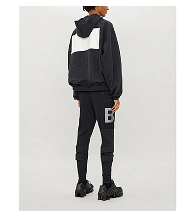 Shop Nike X Fear Of God Shell Hooded Jacket In Black/sail/black