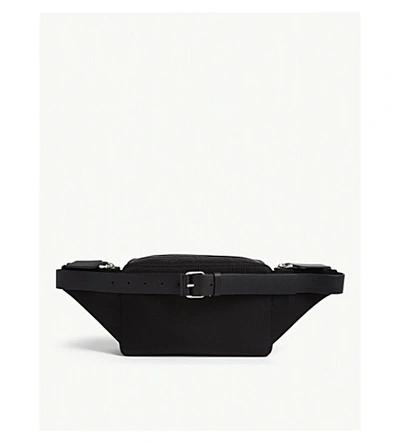 Shop Valentino 'v' Logo Nylon Belt Bag In Black