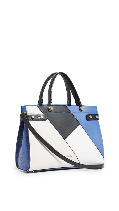Furla Lady M Medium Tote In Pervinca lino onyx ModeSens