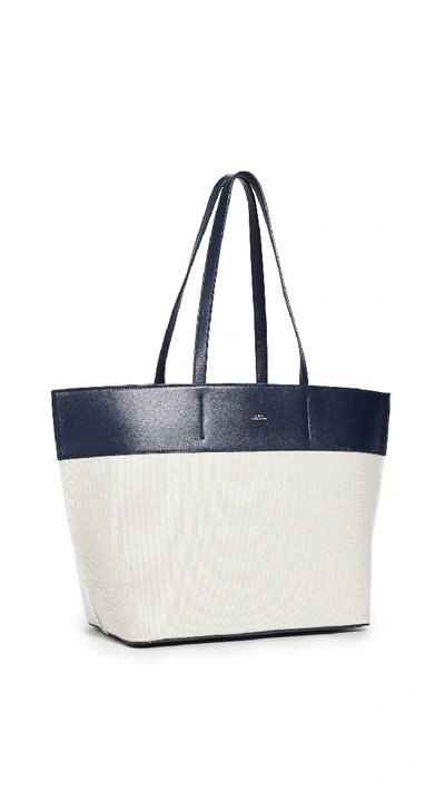 Shop Apc Totally Tote In Dark Navy