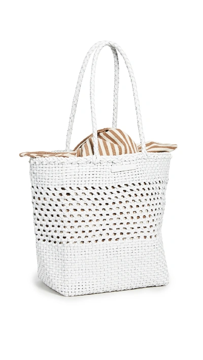 Shop Loeffler Randall Maya Woven Tote In White Amber/natural