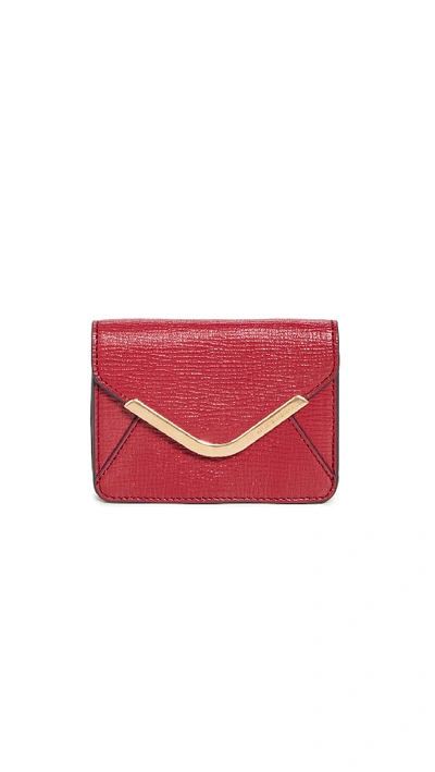 Shop Anya Hindmarch Postbox Mini Purse Wallet In Carmine