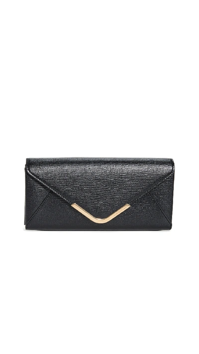 Shop Anya Hindmarch Postbox Continental Wallet In Black