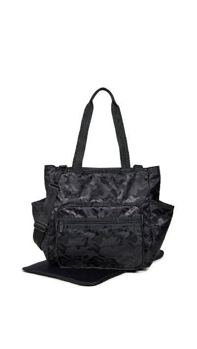 Shop Lesportsac Janis Diaper Bag Tote In Black Camo