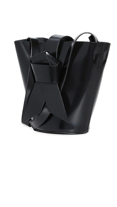 Shop Acne Studios Musubi Shiny Bucket Bag In Black