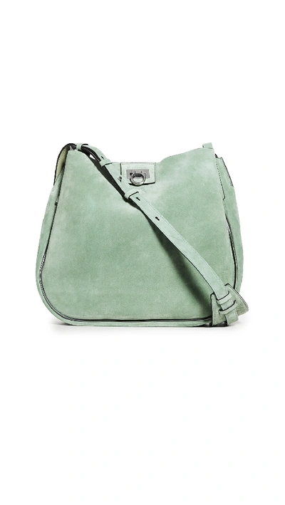 Shop Ferragamo Reverse Hobo Bag In Nymph Green