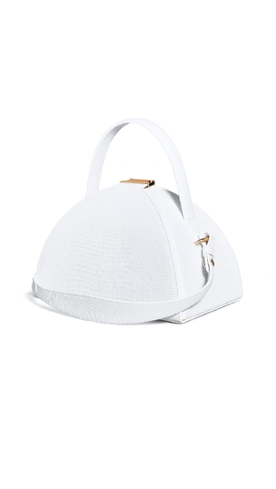 Shop Mlouye Pandora Bag In White Lizard