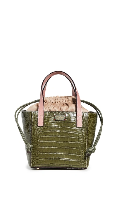 Shop Frances Valentine Moxy Tote In Olive/pink