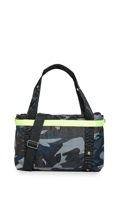 Shop Andi Small Tote In Ink Camo/pop Yellow