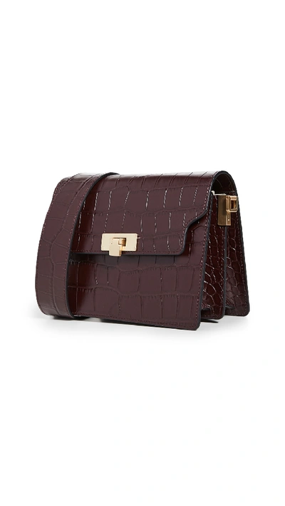 Marge Sherwood Vintage Brick Bag In Wine Croc