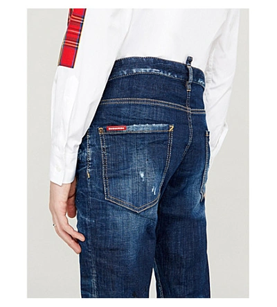 Shop Dsquared2 Cool Guy Straight Jeans In Mid Blue