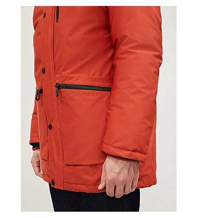 Ted Baker Gouda Faux-fur Trim Hood Parka In Orange | ModeSens