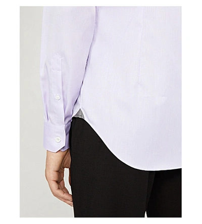 Shop Corneliani Regular-fit Cotton Shirt In Lilac