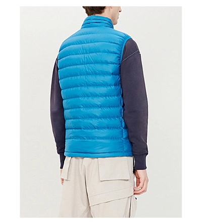 Shop Patagonia Padded Shell-down Gilet In Balkan Blue