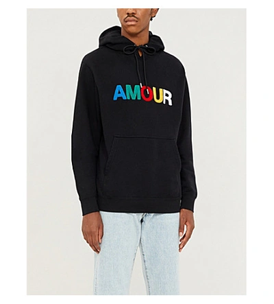 Sandro Amour Cotton-jersey Hoody In Black | ModeSens