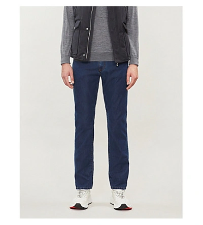 Shop Canali Regular-fit Straight-leg Jeans In Lt Blue