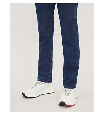 Shop Canali Regular-fit Straight-leg Jeans In Lt Blue