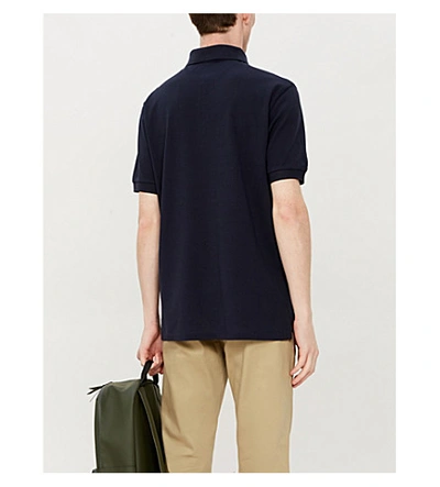 Shop Paul Smith Contrast-stripe Cotton-piqué Polo Shirt In Wine