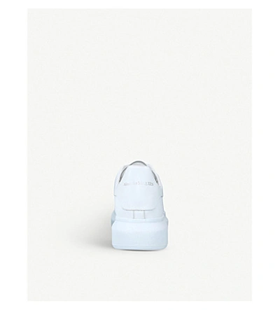 Shop Alexander Mcqueen Show Contrast Toe-cap Leather Trainers In White