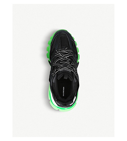 balenciaga track black and green