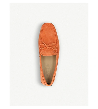 Shop Tod's 122 Tie Suede Driving Shoes In Other