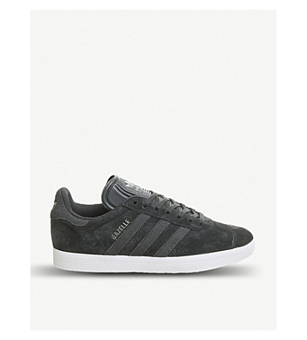 adidas gazelle trainers night grey carbon silver exclusive