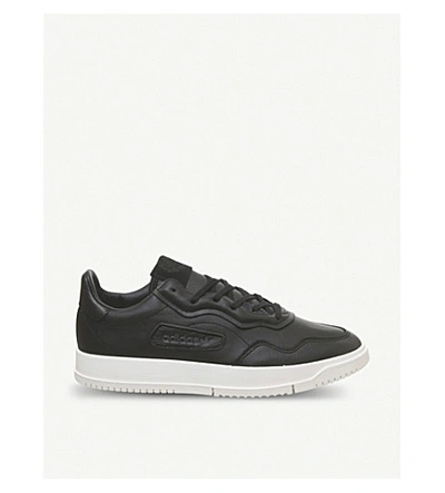 Shop Adidas Originals Sc Premiere Leather Trainers In Black Chalk White