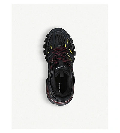 Shop Balenciaga Track Nylon And Mesh Trainers In Blk/red