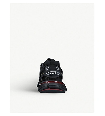 Shop Balenciaga Track Nylon And Mesh Trainers In Blk/red