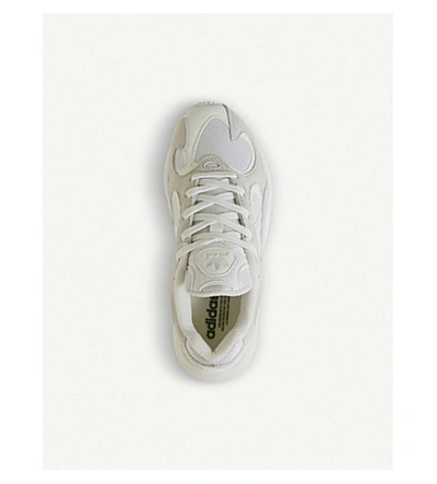 Shop Adidas Originals Yung 1 Nubuck-leather Trainers In Cloud White White
