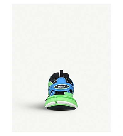 Shop Balenciaga Track Nylon And Mesh Trainers In Green