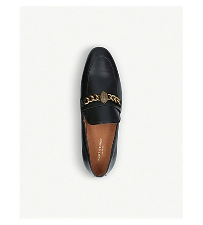 Shop Kurt Geiger Chelsea Leather Loafers In Black