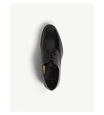Shop Sandro Leather Derby Shoes In Black