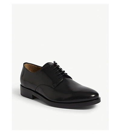 Shop Sandro Leather Derby Shoes In Black