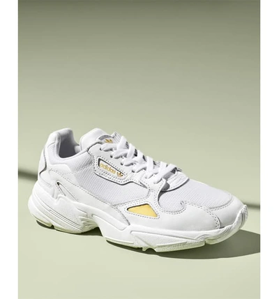 Adidas Originals Falcon Sneaker In Crystal White/ Easy Orange | ModeSens