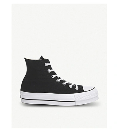 Shop Converse Chuck Taylor All Star Lift High-top Flatform Trainers In Black White