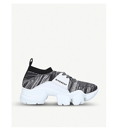 Shop Givenchy Jaw Knitted Sock Trainers In Blk/white