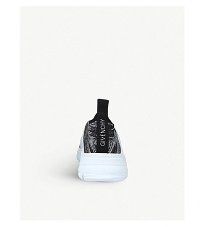 Shop Givenchy Jaw Knitted Sock Trainers In Blk/white
