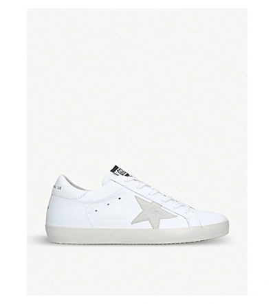 Shop Golden Goose Superstar G68 Leather Trainers In White