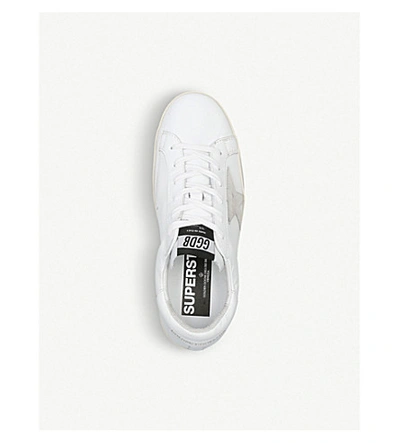 Shop Golden Goose Superstar G68 Leather Trainers In White