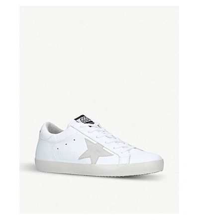 Shop Golden Goose Superstar G68 Leather Trainers In White