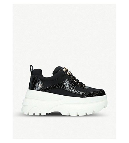 kurt geiger white platform trainers
