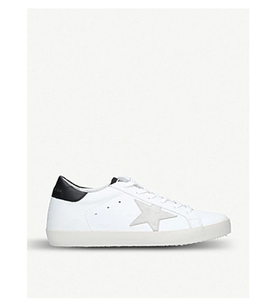 Shop Golden Goose Superstar E73 Leather Trainers In White