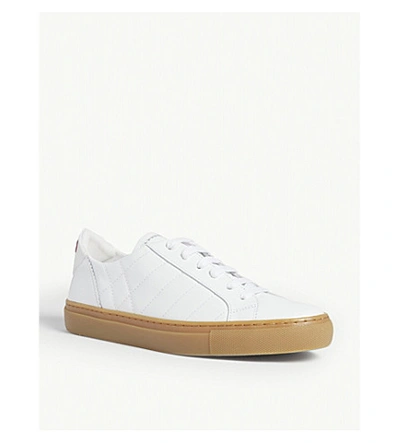 Shop Claudie Pierlot Leather Trainers In Blanc