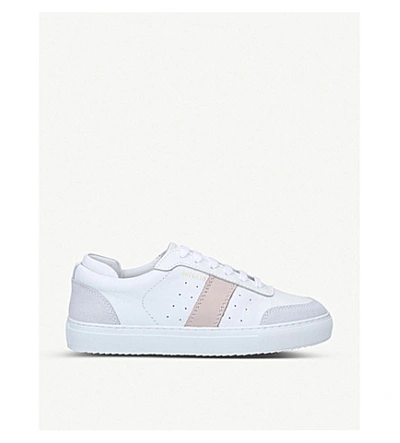 Shop Axel Arigato Dunk Leather And Suede Trainers In White/oth