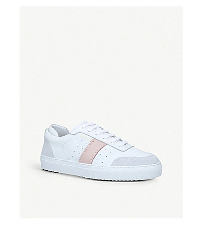 Shop Axel Arigato Dunk Leather And Suede Trainers In White/oth