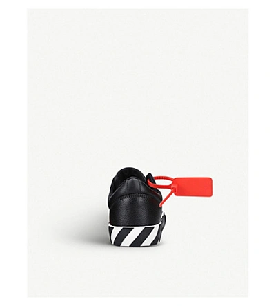 Shop Off-white Arrow Branded Leather Trainers In Blk/white